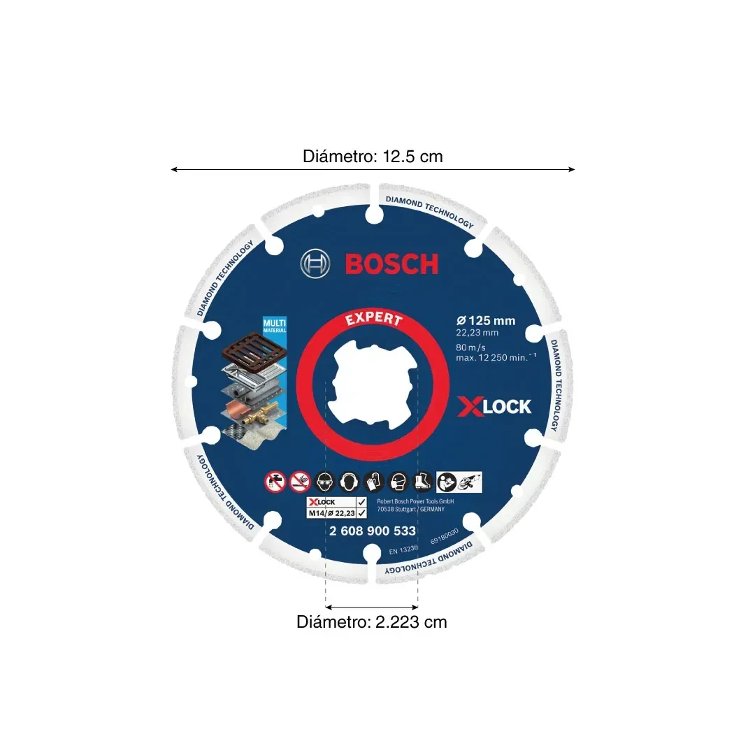 DISCO DIAMANTADO XLOCK PARA METAL 125X22.23MM BOSCH3