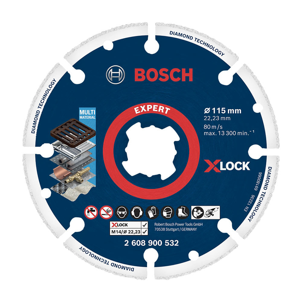 DISCO DIAMANTADO XLOCK PARA METAL 115X22.23MM BOSCH