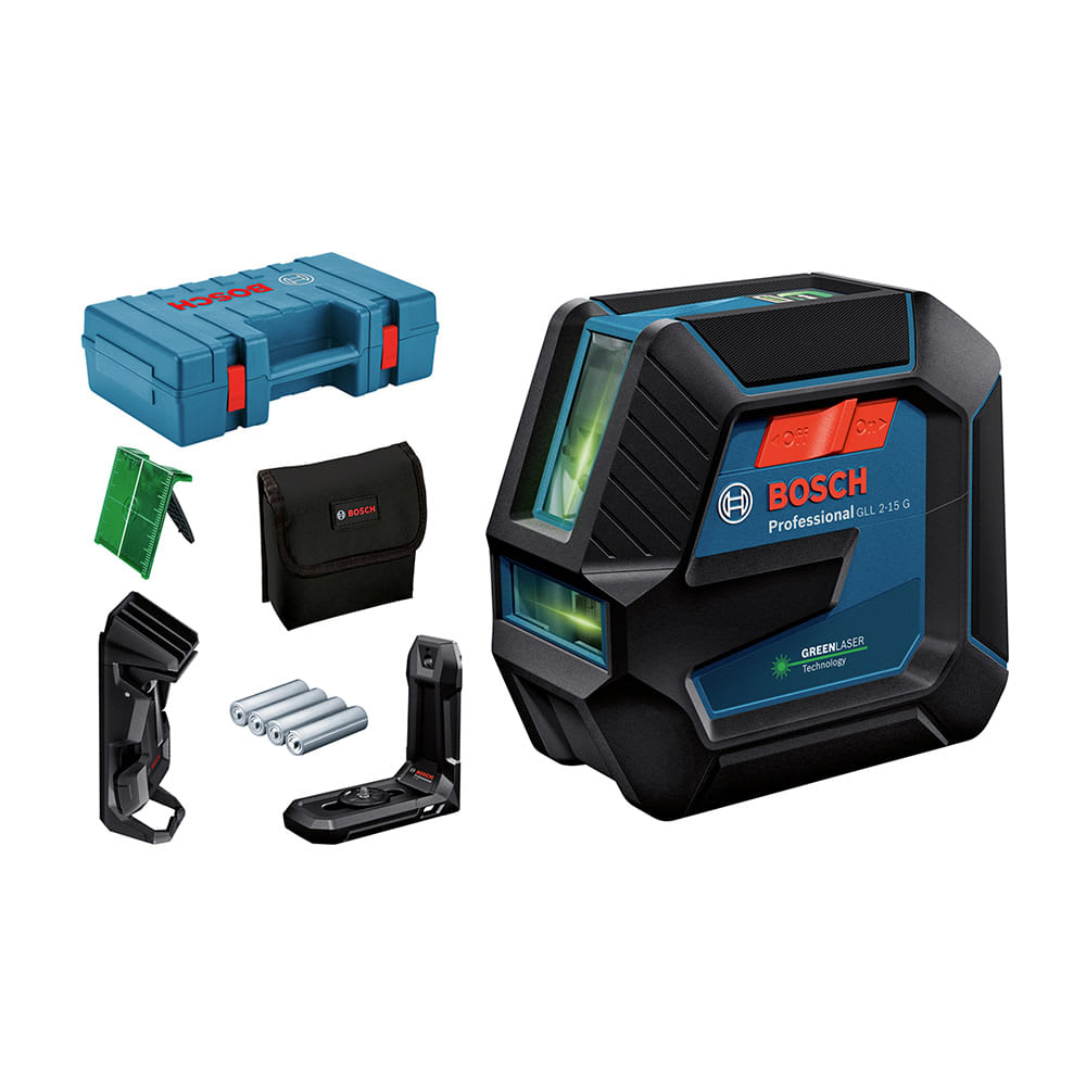 NIVEL LASER GLL 215 G CON LINEAS VERDES CRUZADA 15M BOSCH