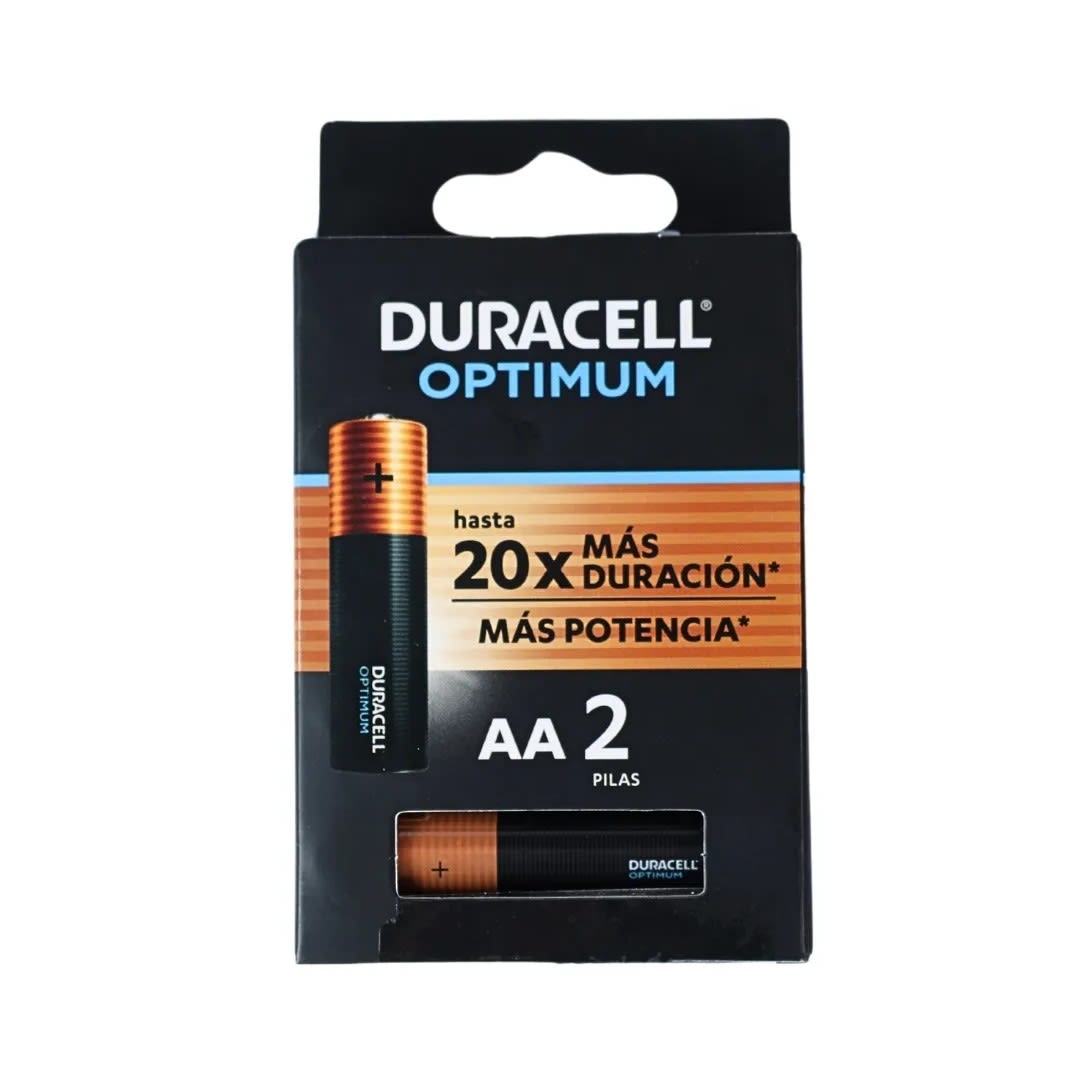 PILAS OPTIMUM AA 2 UNIDADES NEGRO 1.5V DURACELL2