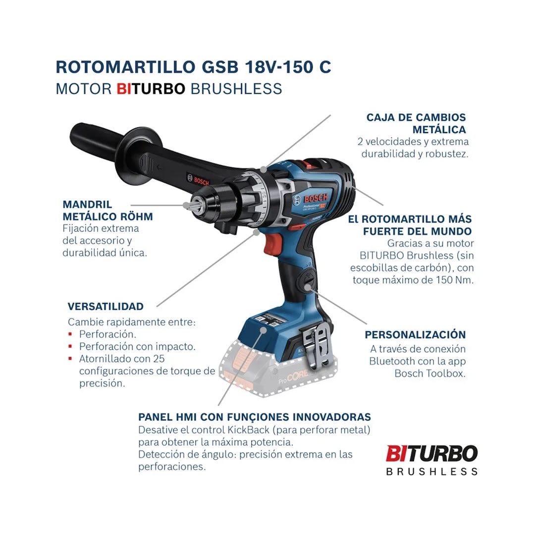 ATORNILLADOR IMPACTO 18V 150NM GSB 18V-150C BOSCH2