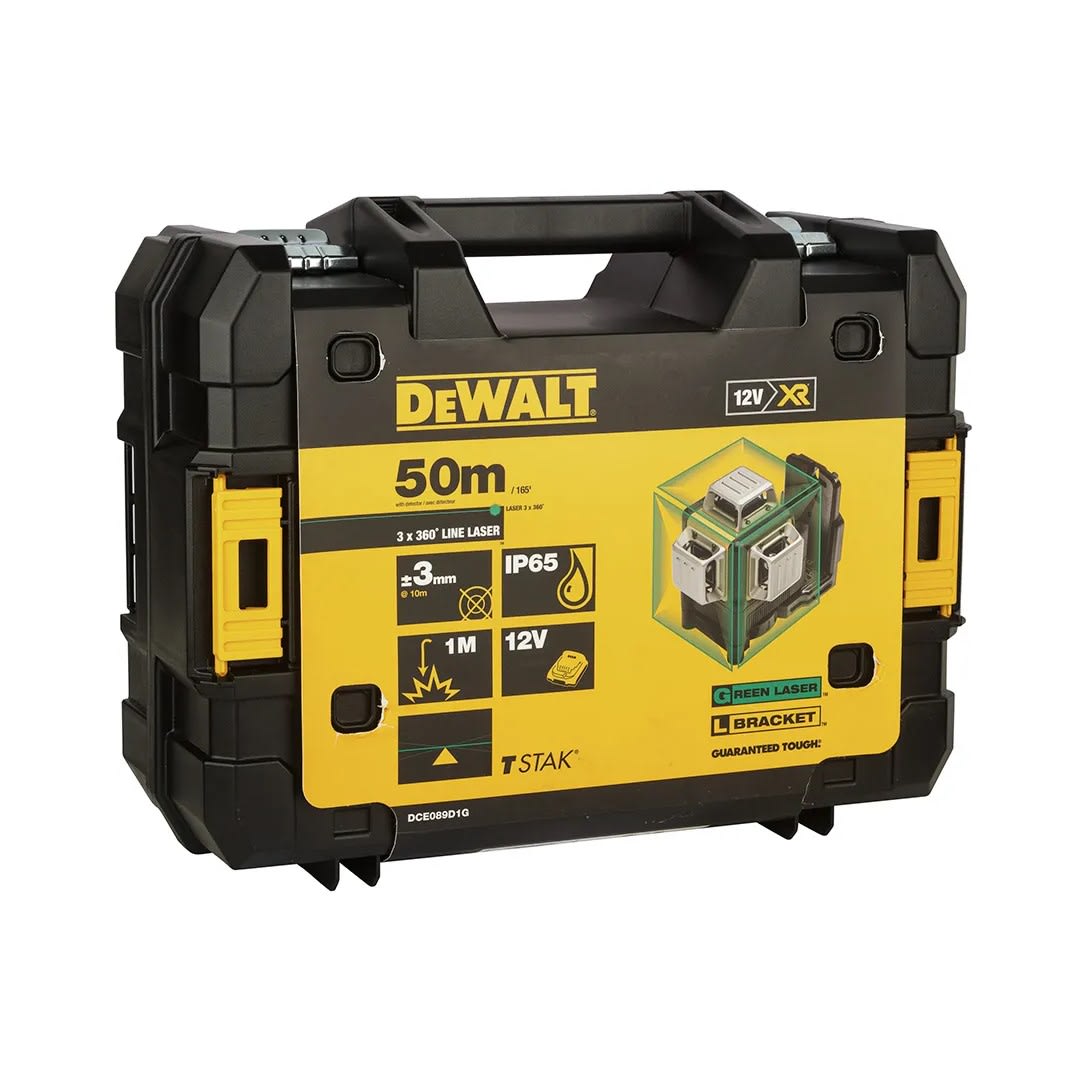 NIVEL LASER 3 LINEAS 360° VERDE 12V DCE089D1G DEWALT1