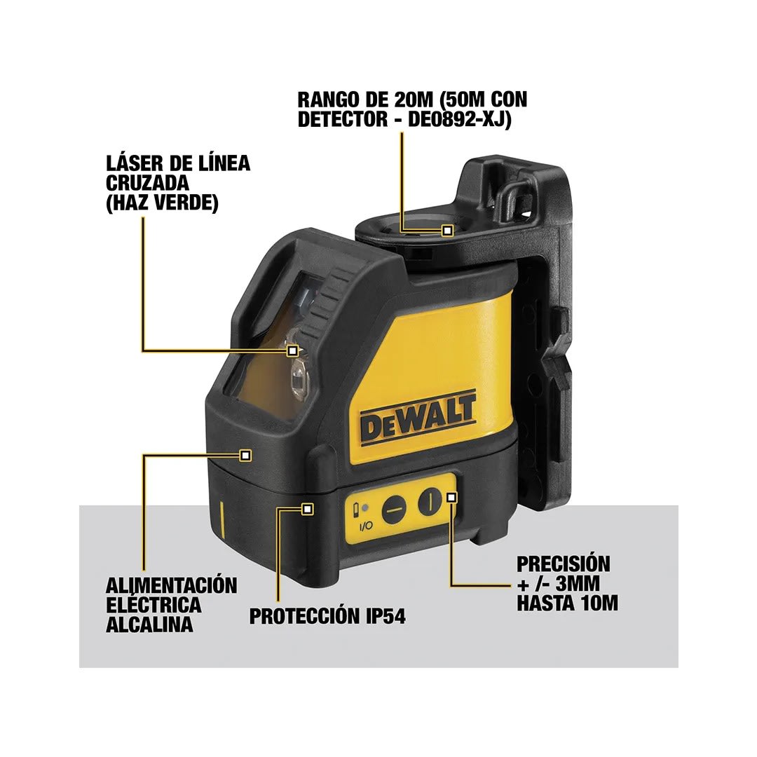 NIVEL LASER LINEAS CRUZADAS VERDE DW088CG DEWALT9