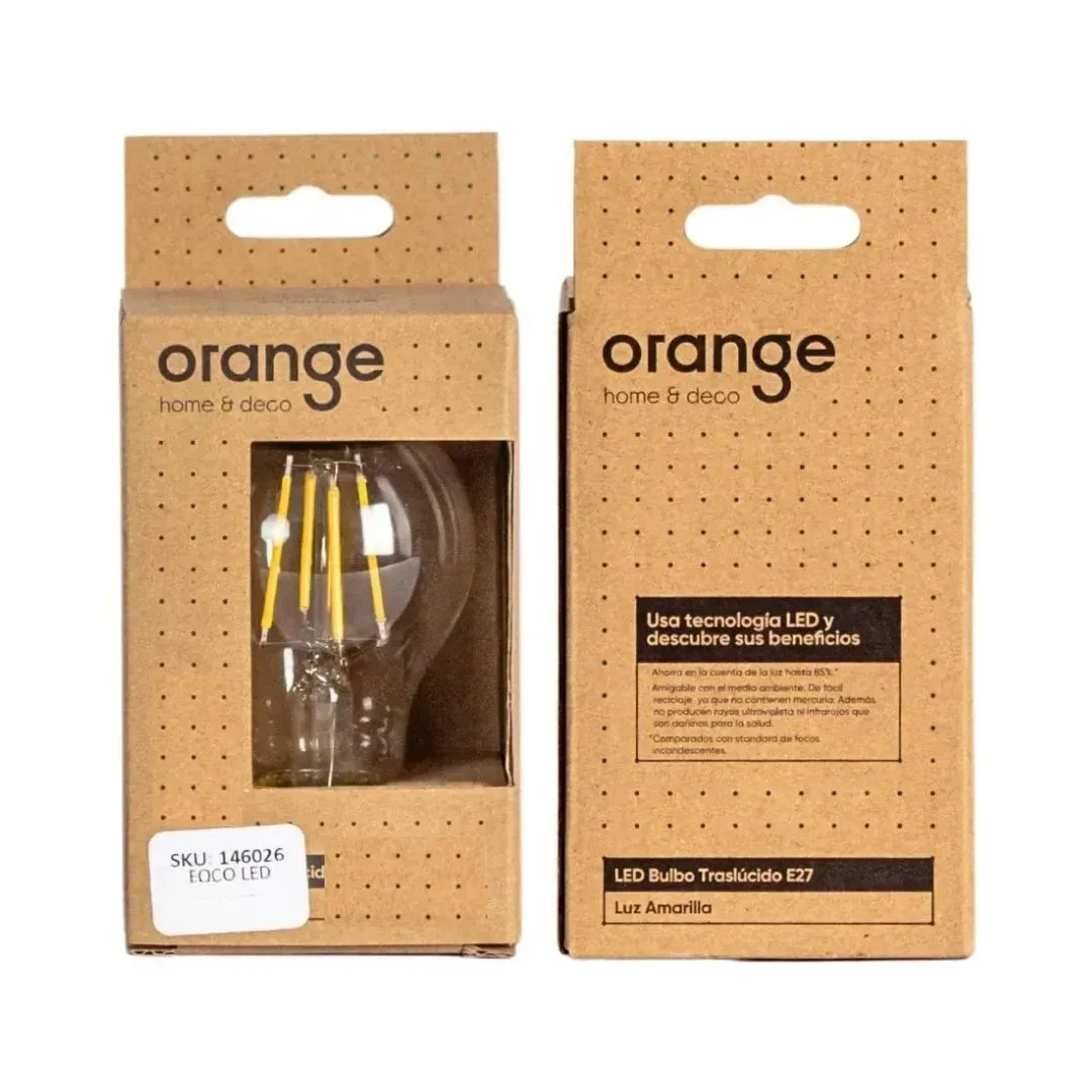 FOCO LED BULBO 6W VIDRIO ORANGE4