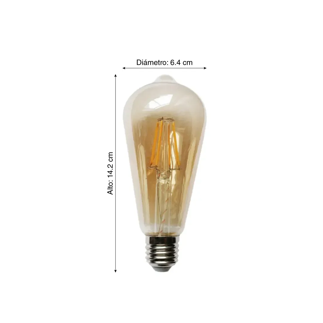 FOCO LED PERA AMBAR 8W LC E27 ORANGE2
