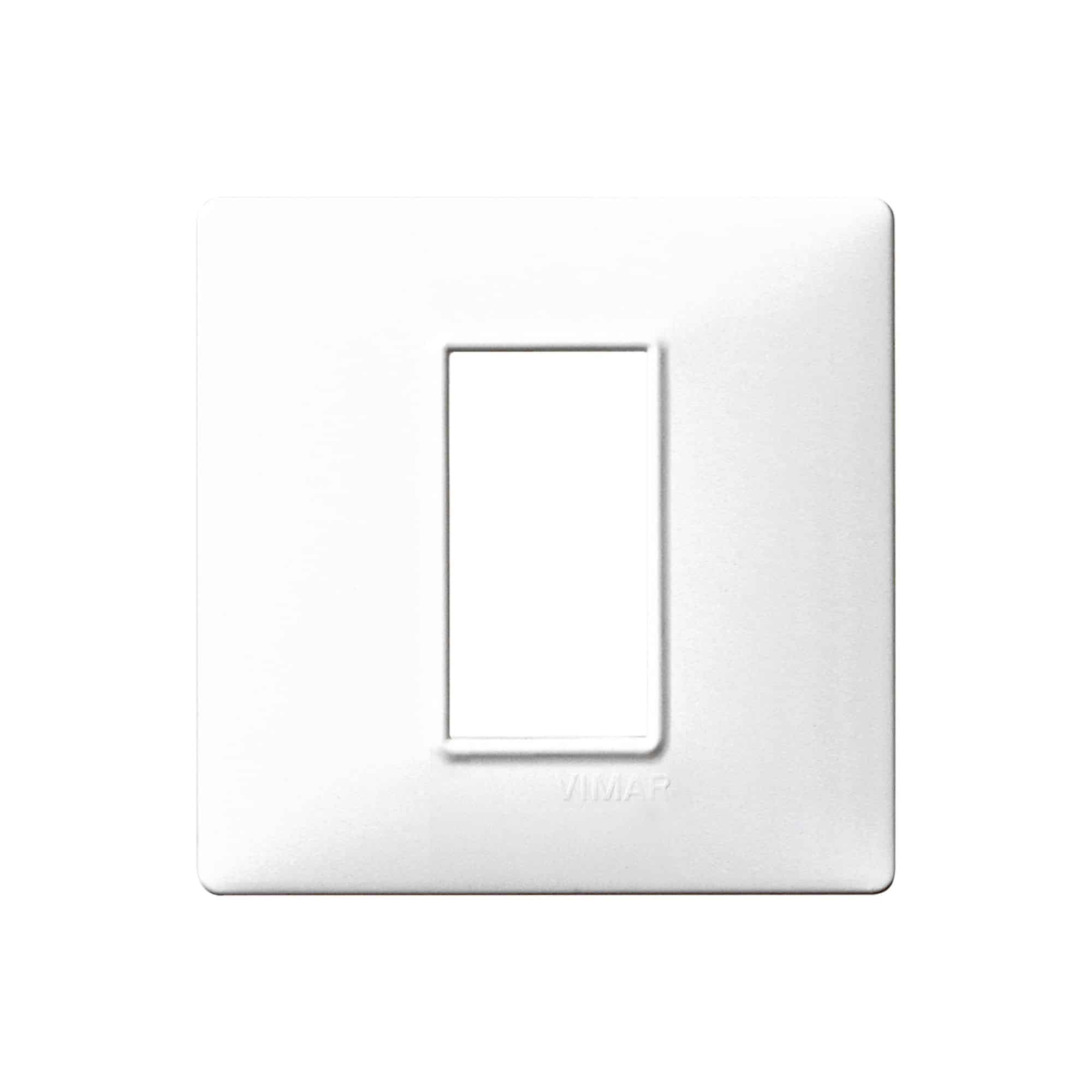 PLACA PLANA 1MOD TECNOPOLIMERO BLANCOP/SOPORTE VIMAR