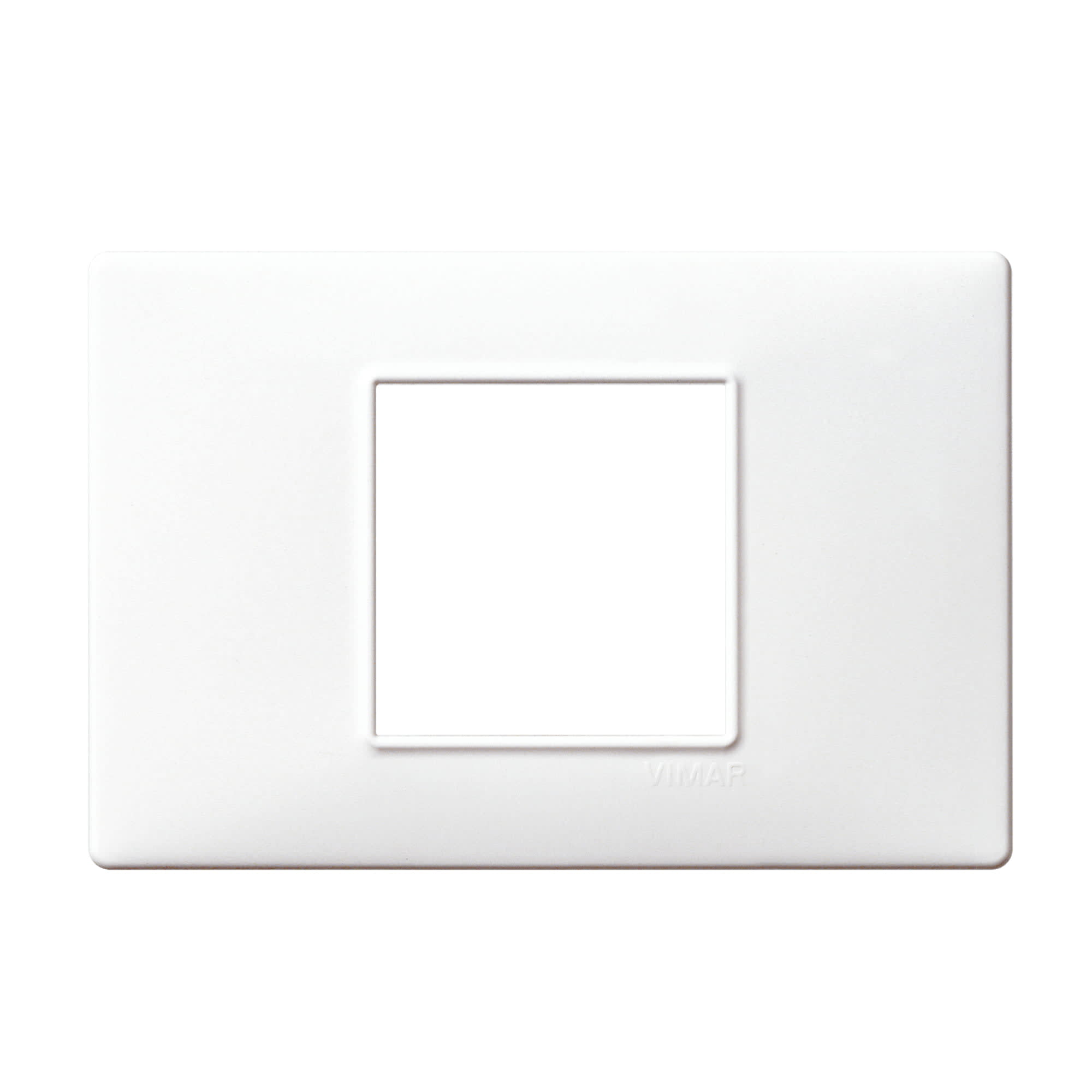 PLACA 2 MODULOS TECNOPOLIMERO BLANCO (LINEA PLANA) VIMAR1