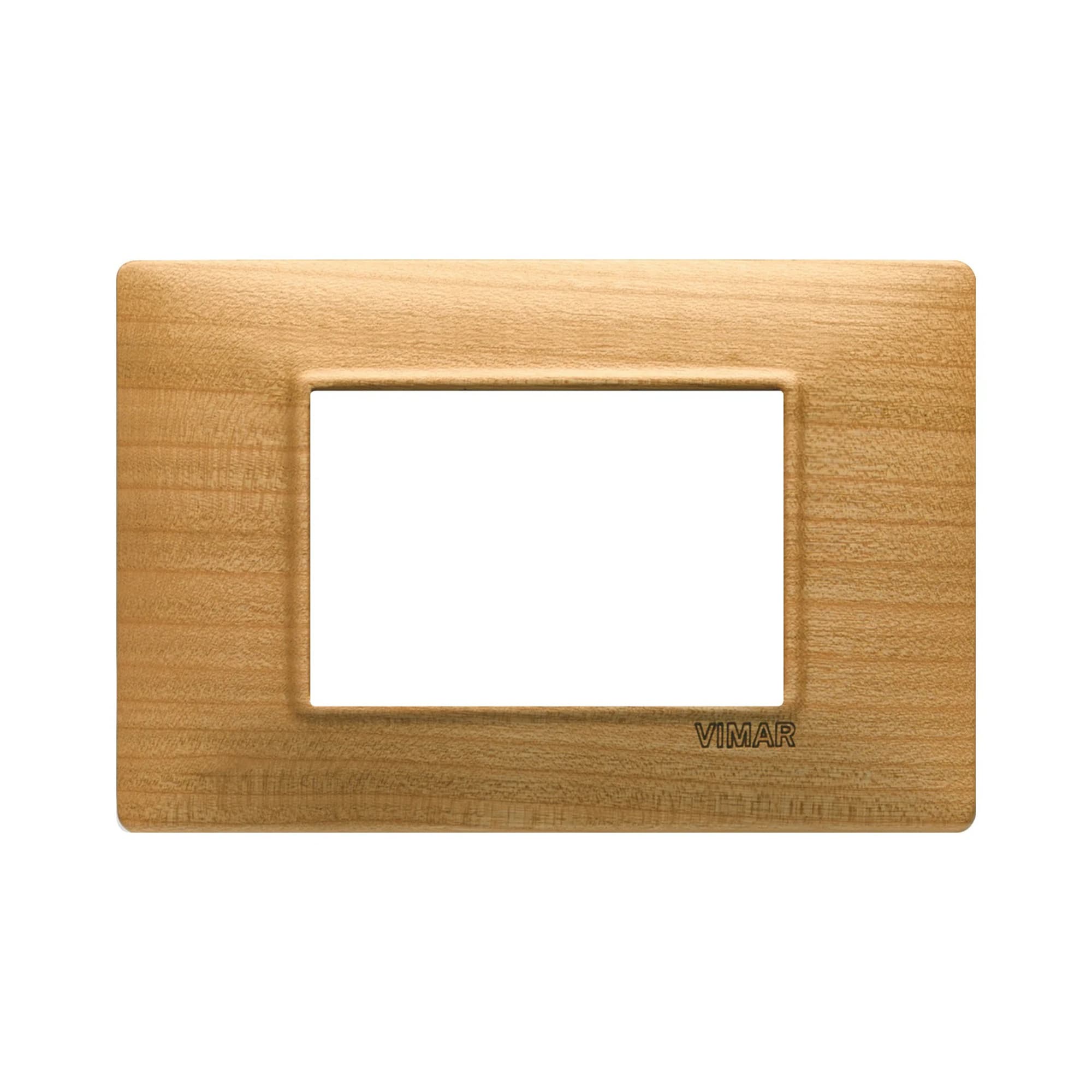 PLACA 3 MODULOS MATERIAL MADERA (LINEA PLANA) VIMAR1