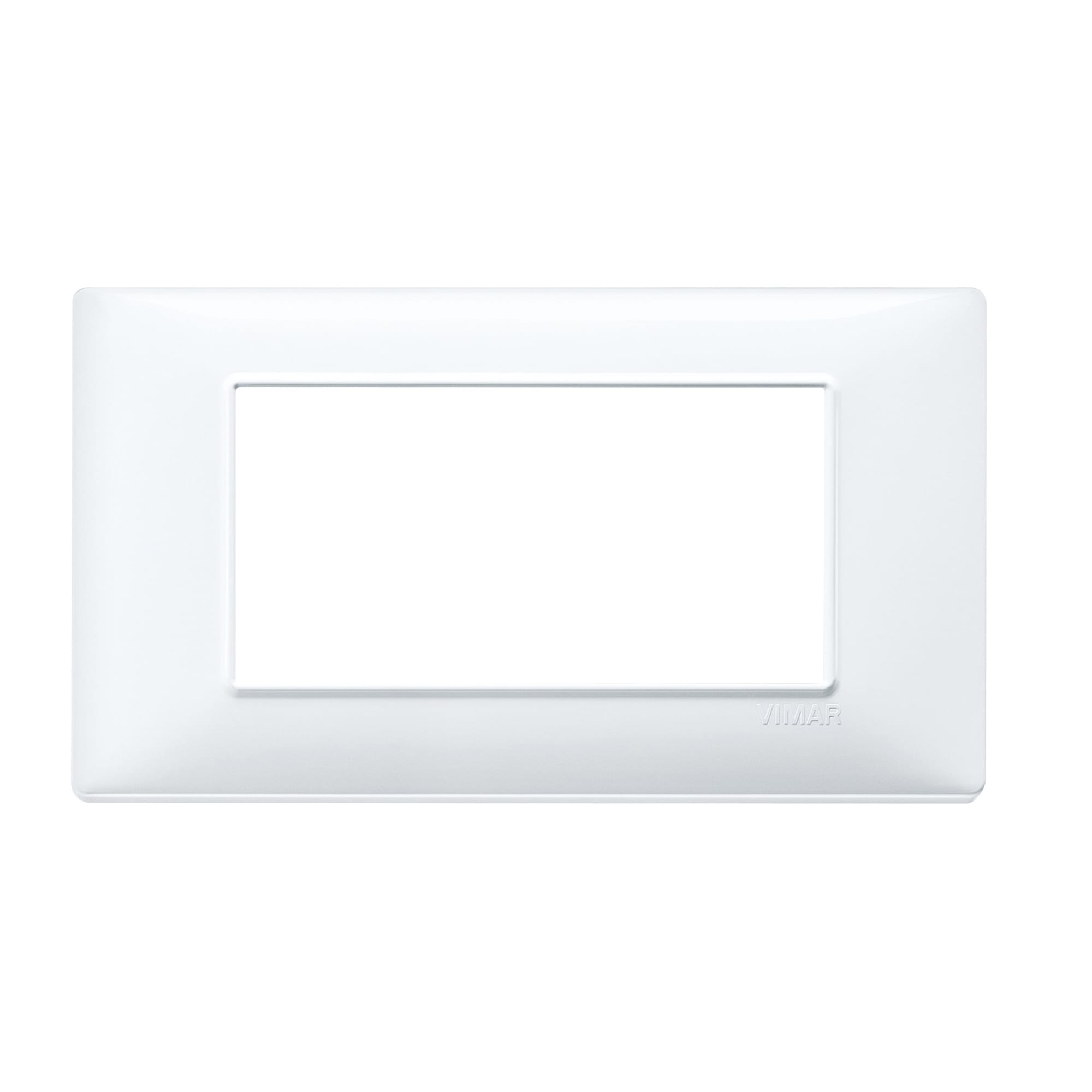 PLACA 4 MODULOS TECNOPOLIMERO BLANCO ANTIBACTERIANO (LINEA PLANA) VIMAR1