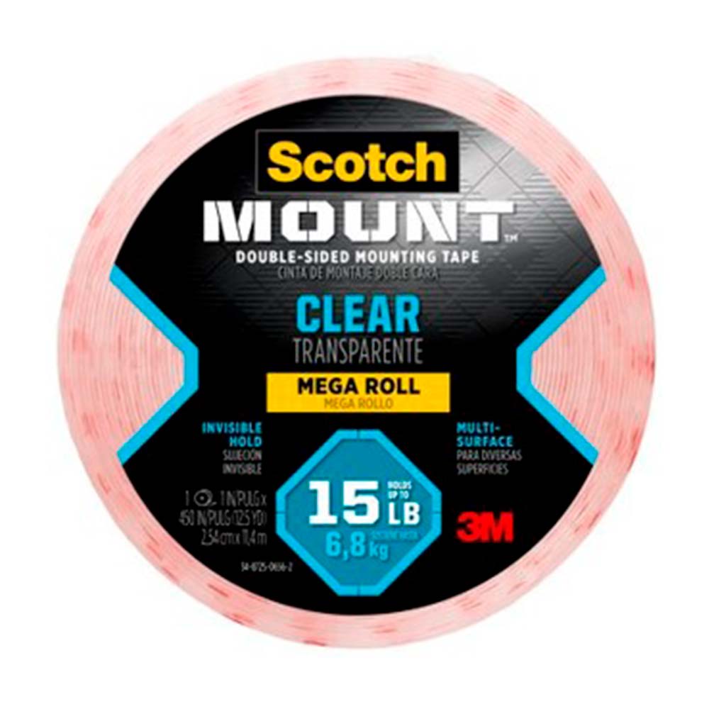 CINTA DE DOBLE CONTACTO TRANSPARENTE 25MMX11.4M 3M PERU1