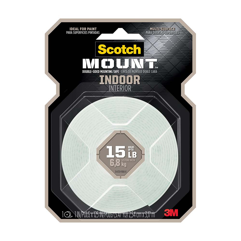 CINTA DE DOBLE CONTACTO ACRILICA GRIS PARA INTERIORES 25.4MMX3.17M 3M PERU