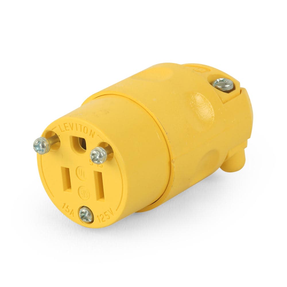 CONECTOR AEREO PVC L/T 15A 125V AMARILLO LEVITON