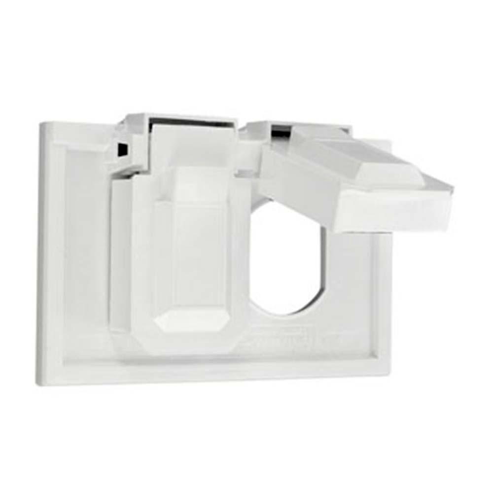 PLACA DOBLE HERMETICA BAQUELITA BL LEVITON1