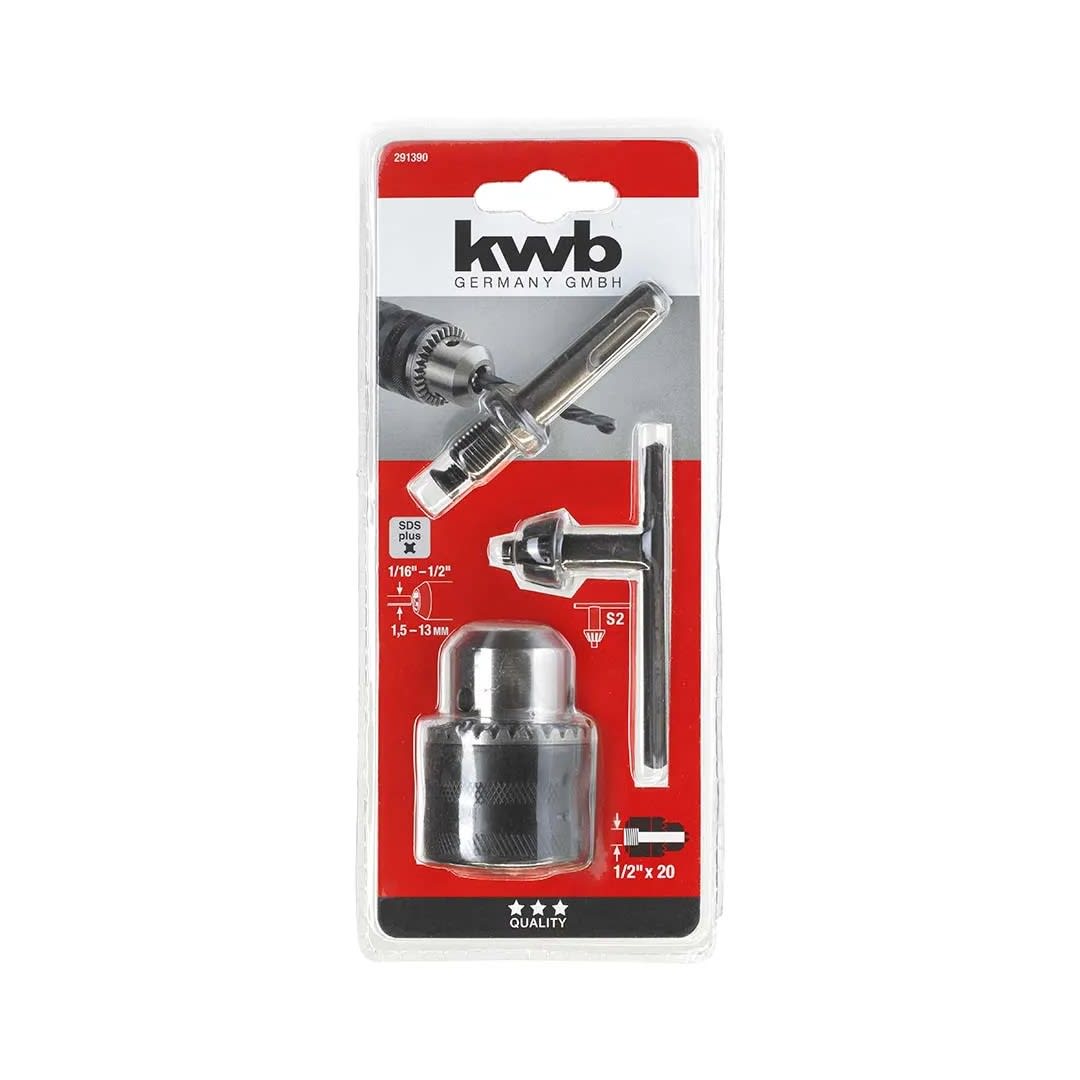 MANDRIL 1/2'' - 13MM + ADAPTADOR SDS PLUS KWB2