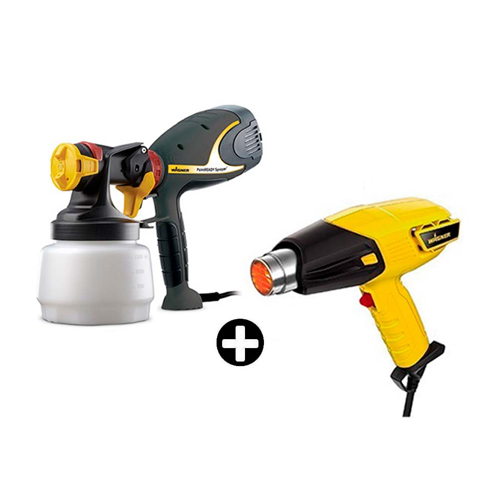 PISTOLA PARA PINTAR READY SPRAYER + PISTOLA DE CALOR FURNO300 WAGNER