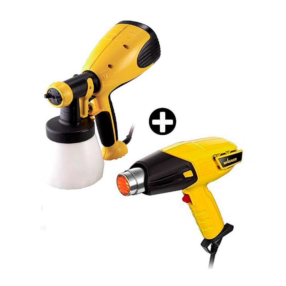PISTOLA PARA PINTAR SPRAY100 + PISTOLA DE CALOR FURNO300 WAGNER1