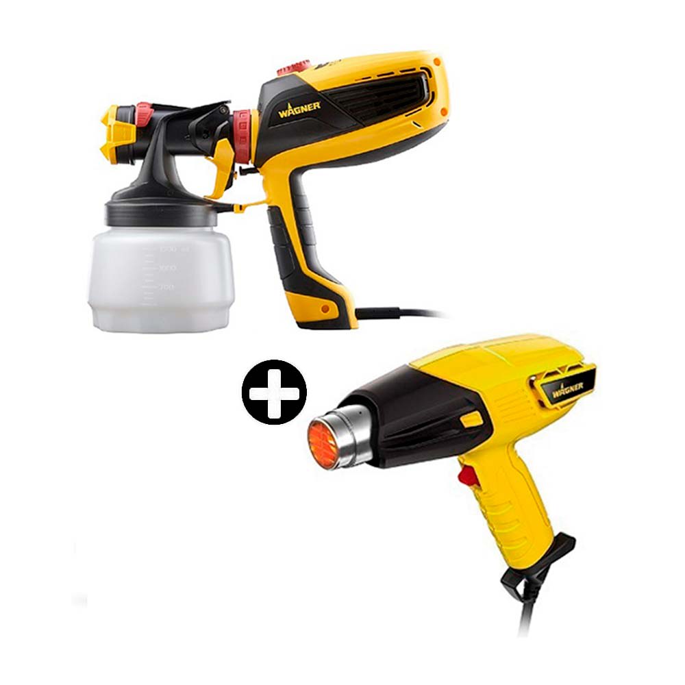 PISTOLA PARA PINTAR FLEXIO3000 + PISTOLA DE CALOR FURNO300 WAGNER1