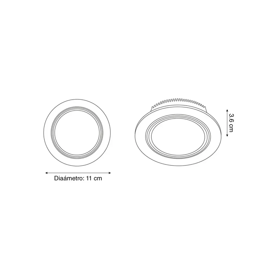 SPOT LED CAJA OCTOGONAL 14W 11CM LUZ FRIA BLANCO LIGHTECH2