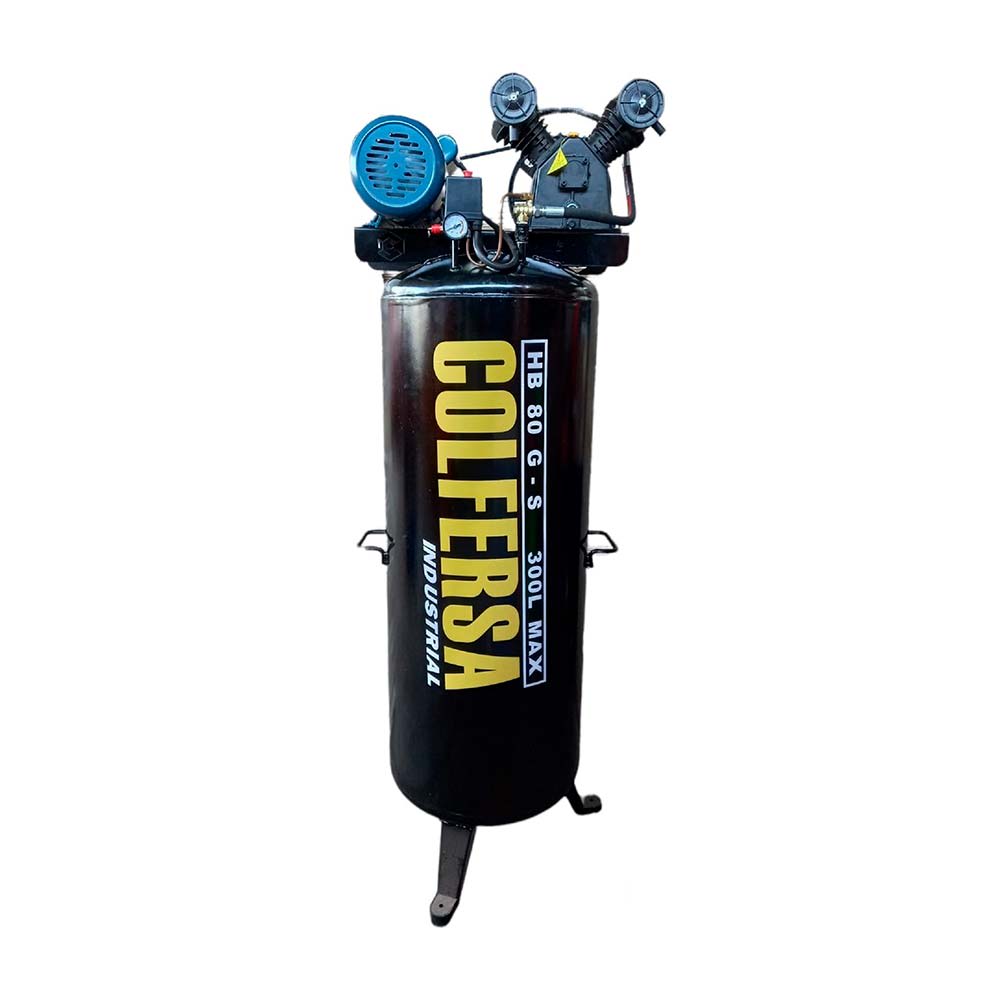 COMPRESORA 80GL MOTOR 3HP CABEZAL 2 PISTONES COLFERSA
