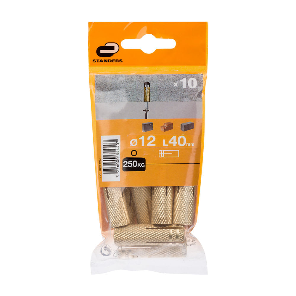 TARUGO 12X40MM X 10 UNIDADES STANDERS1