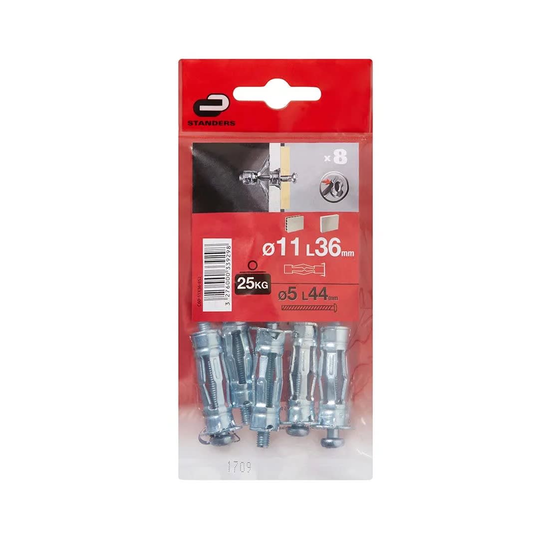 TORNILLO + TARUGO 11X36MM X 8UND STANDERS4