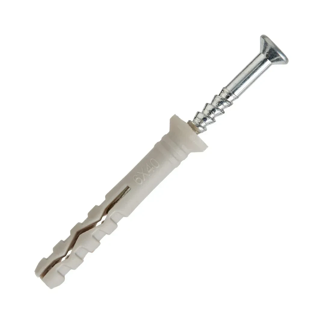 TORNILLO + TARUGO 6X40MM X 15 UNIDADES STANDERS2