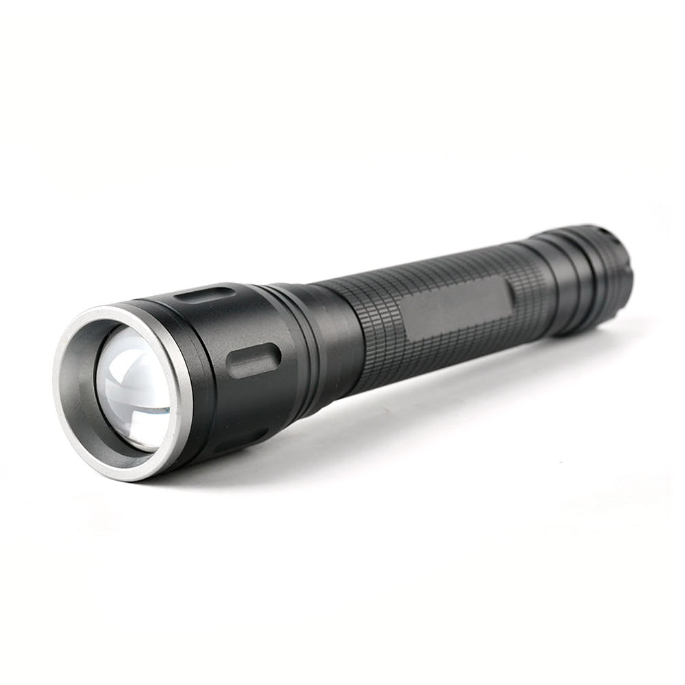LINTERNA ALUMINIO 300 LM SIN PILA, COLOR NEGRO, ILUMINACION 350 M WERKEN