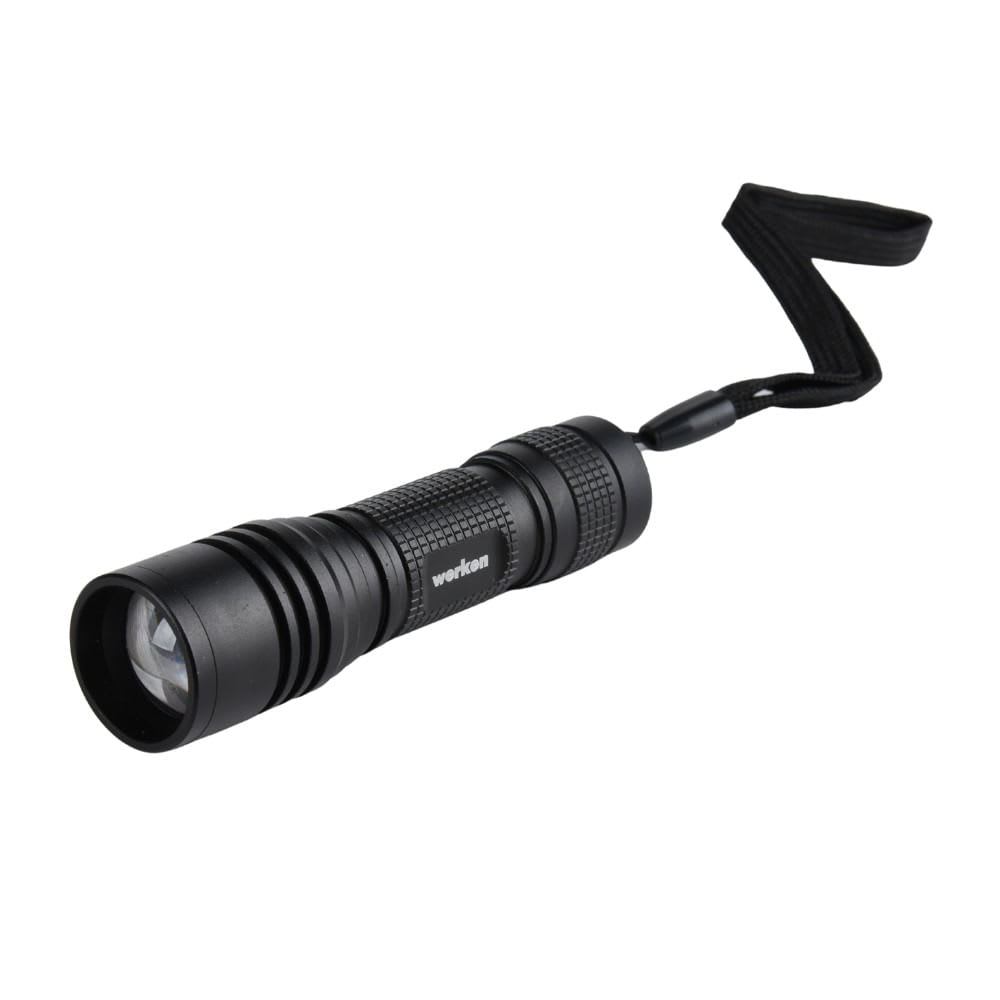 LINTERNA ALUMINIO NEGRA 10CM SIN PILA WERKEN