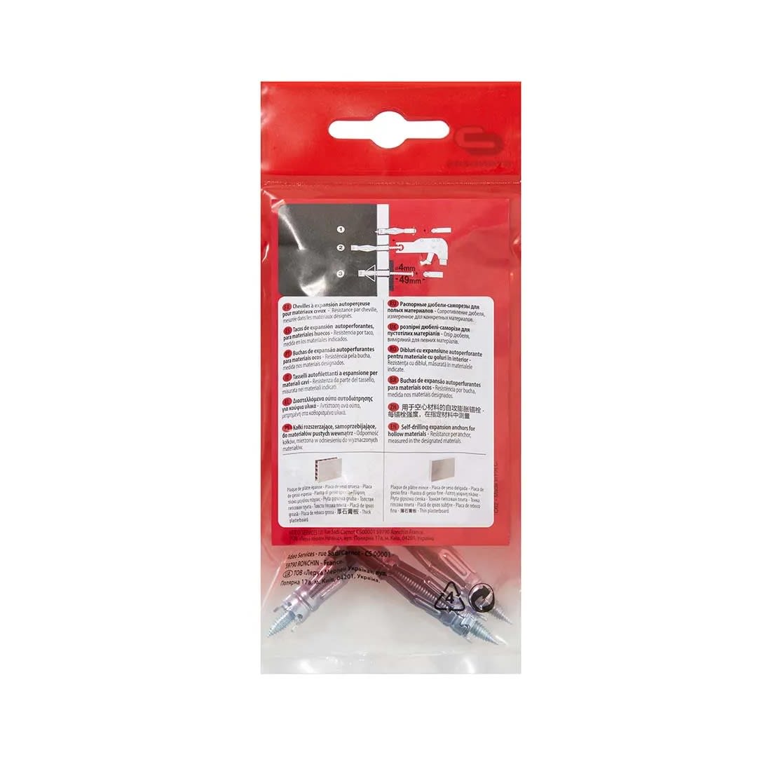 TORNILLO + TARUGO AUTOPERFORANTE 8X46MM X 10UND STANDERS1