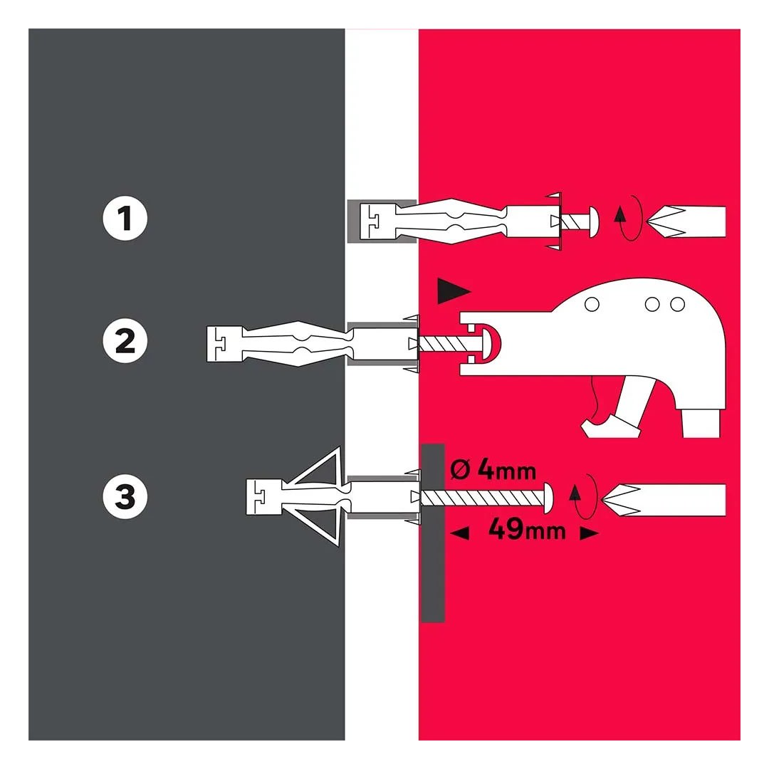 TORNILLO + TARUGO AUTOPERFORANTE 8X46MM X 10UND STANDERS3