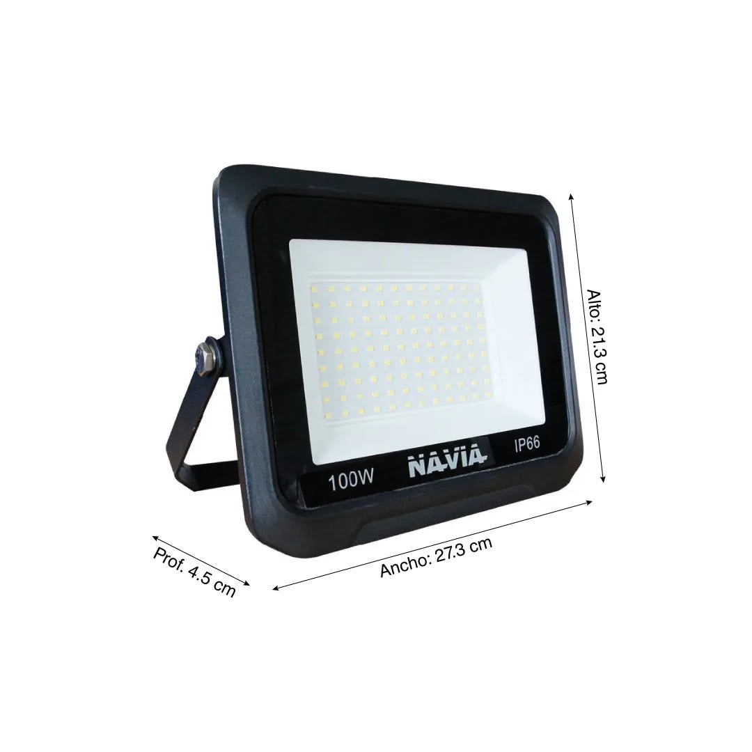 REFLECTOR LED 100W NEGRO CON EFICIENCIA ENERGETICA A NAVIA3