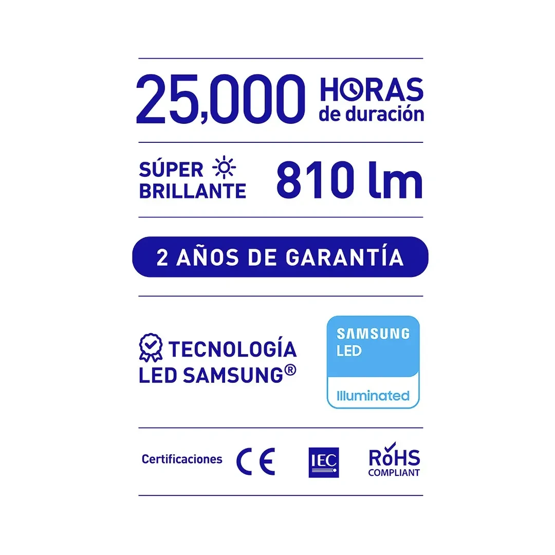 FOCO LED SENSOR SMART SENSTAR 3 9W LUZ FRIA WELLMAX-SAMSUNG5