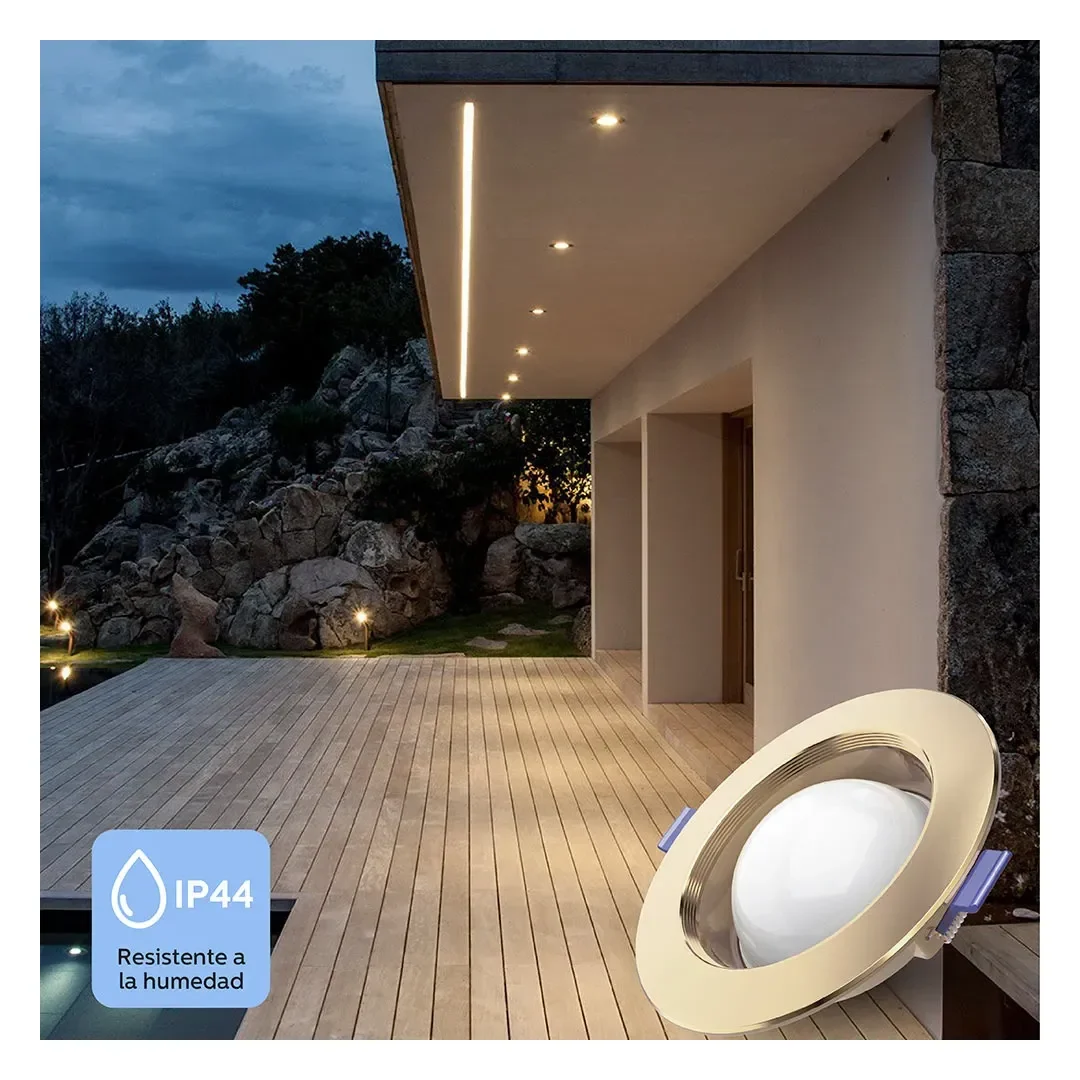 SPOT LED SATURNO DORADO PARA CAJA OCTOGONAL 6W LUZ CALIDA WELLMAX-SAMSUNG3