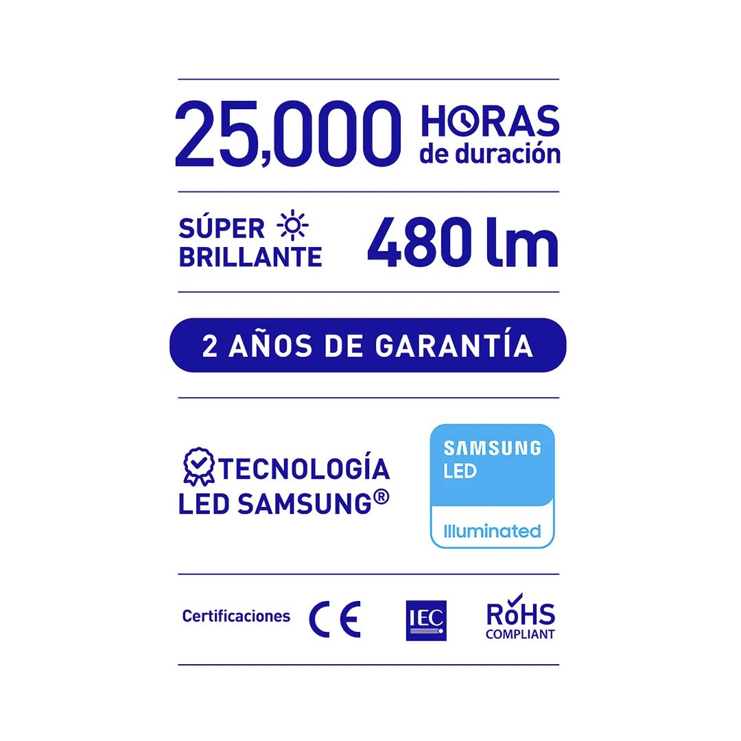 PANEL LED EMPOTRABLE DECO REDONDO 6W LUZ FRIA WELLMAX-SAMSUNG1