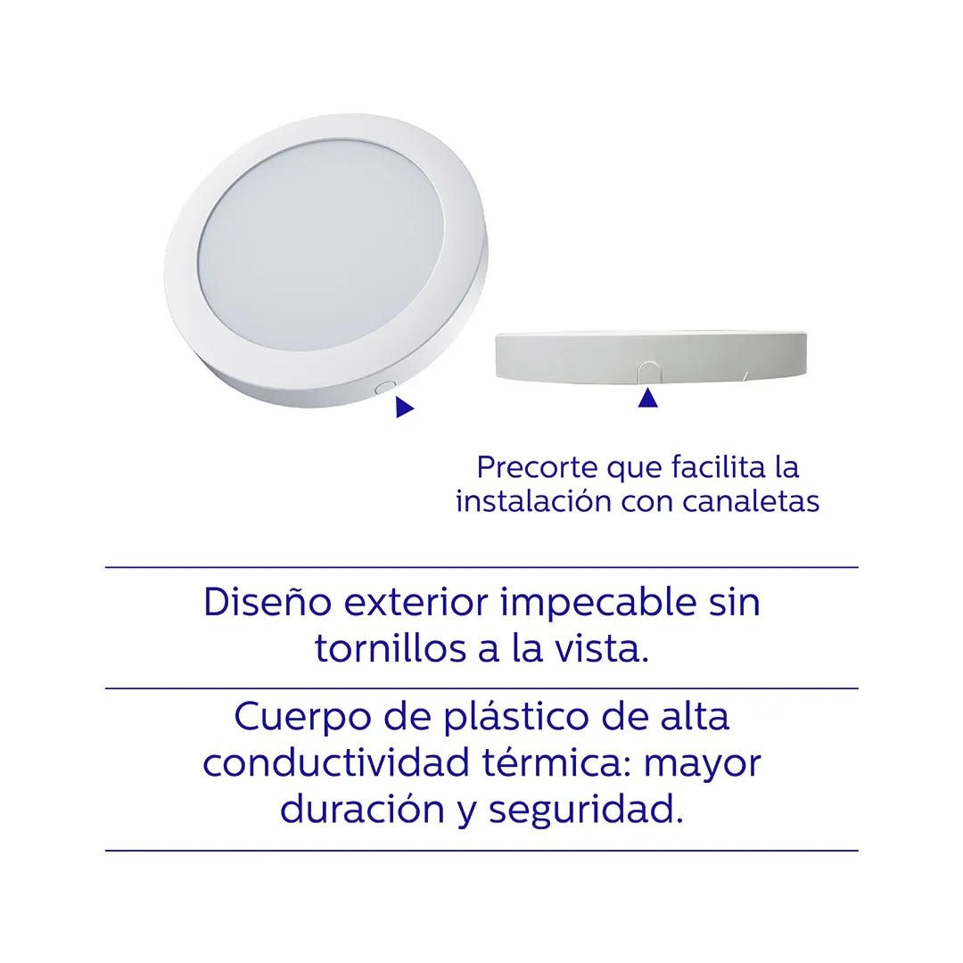 PANEL LED ADOSABLE ELEGANT REDONDO 12W LUZ FRIA WELLMAX-SAMSUNG1