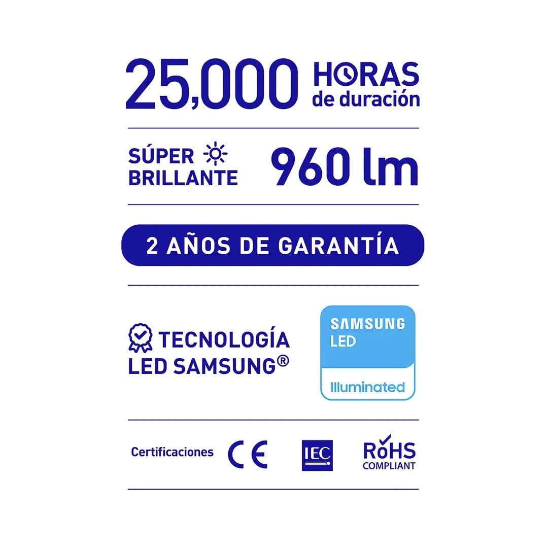 PANEL LED ADOSABLE ELEGANT REDONDO 12W LUZ FRIA WELLMAX-SAMSUNG2