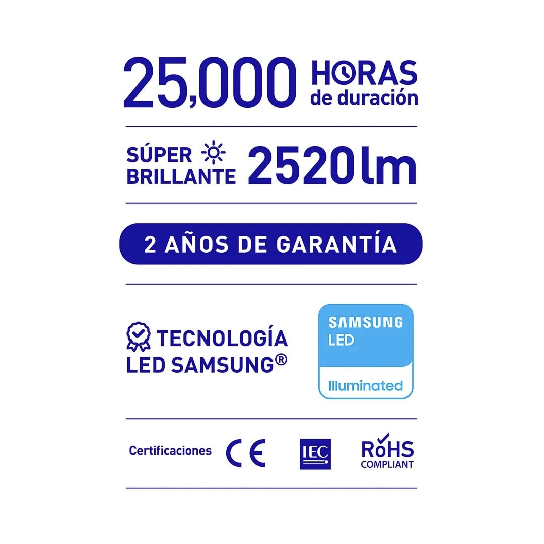 PANEL LED ADOSABLE ELEGANT REDONDO 36W LUZ FRIA WELLMAX-SAMSUNG3