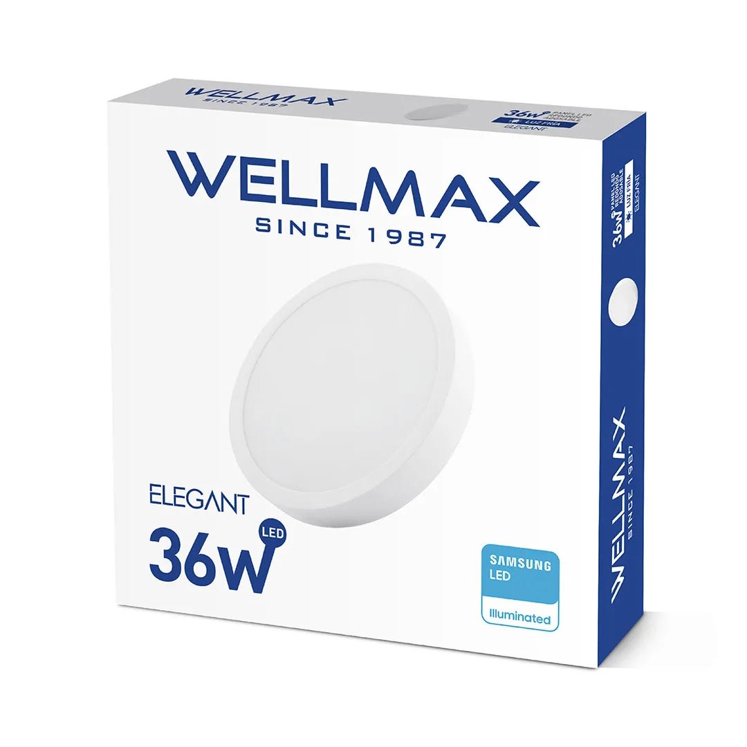PANEL LED ADOSABLE ELEGANT REDONDO 36W LUZ FRIA WELLMAX-SAMSUNG1
