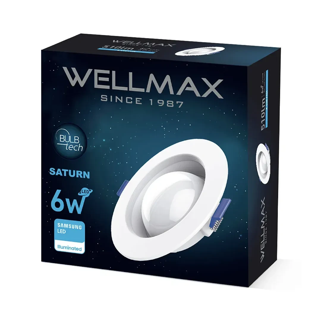 SPOT LED SATURNO BLANCO PARA CAJA OCTAGONAL 6W LUZ FRIA WELLMAX-SAMSUNG2