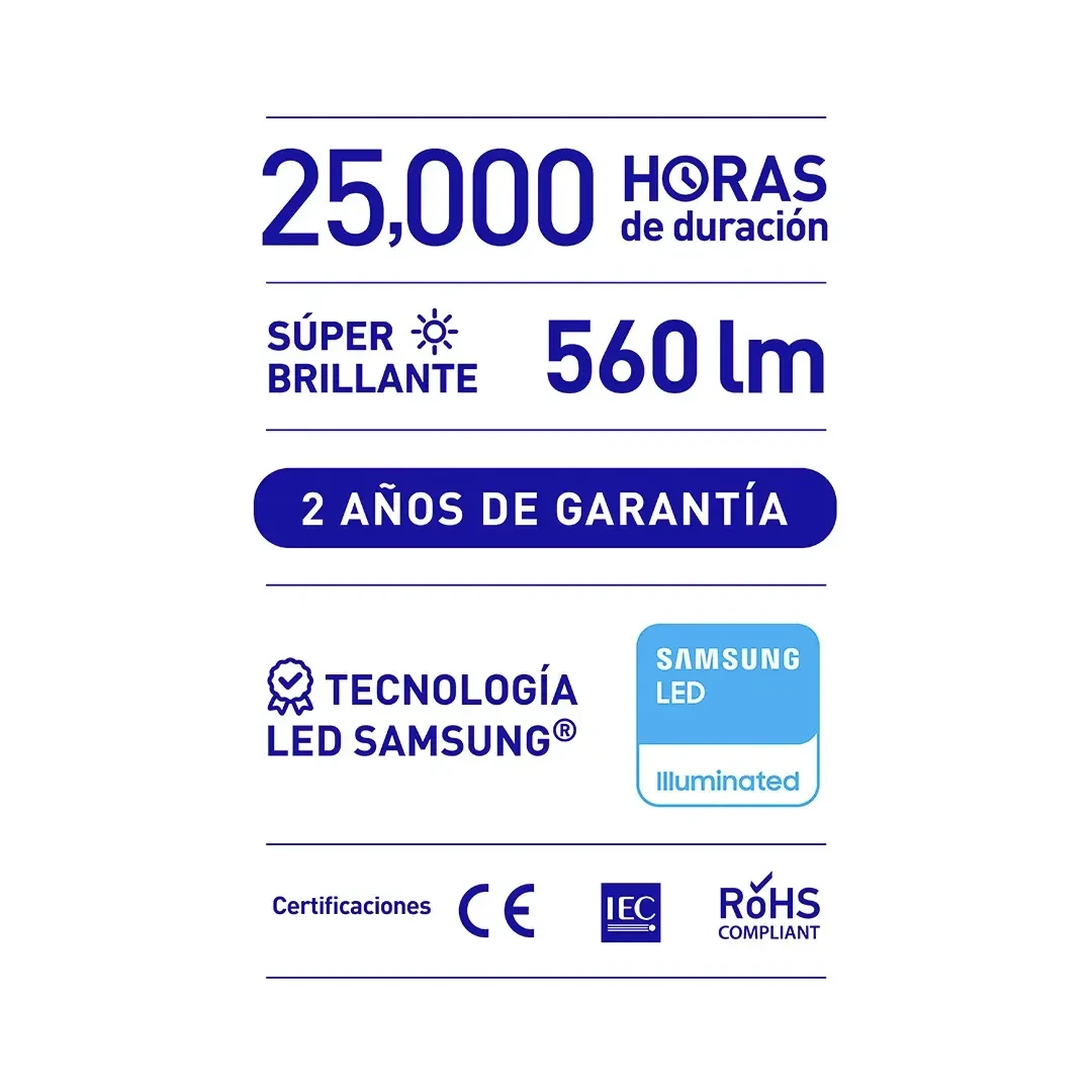 SPOT LED DIRIGIBLE 360° EAGLE EYE 7W LUZ CALIDA WELLMAX-SAMSUNG5