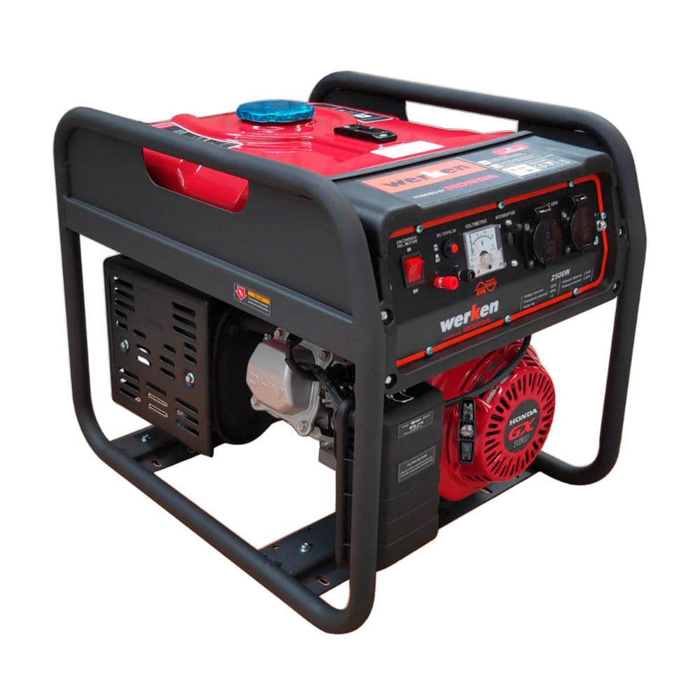 GENERADOR GASOLINA PR3000H MOTOR HONDA 2500W WERKEN