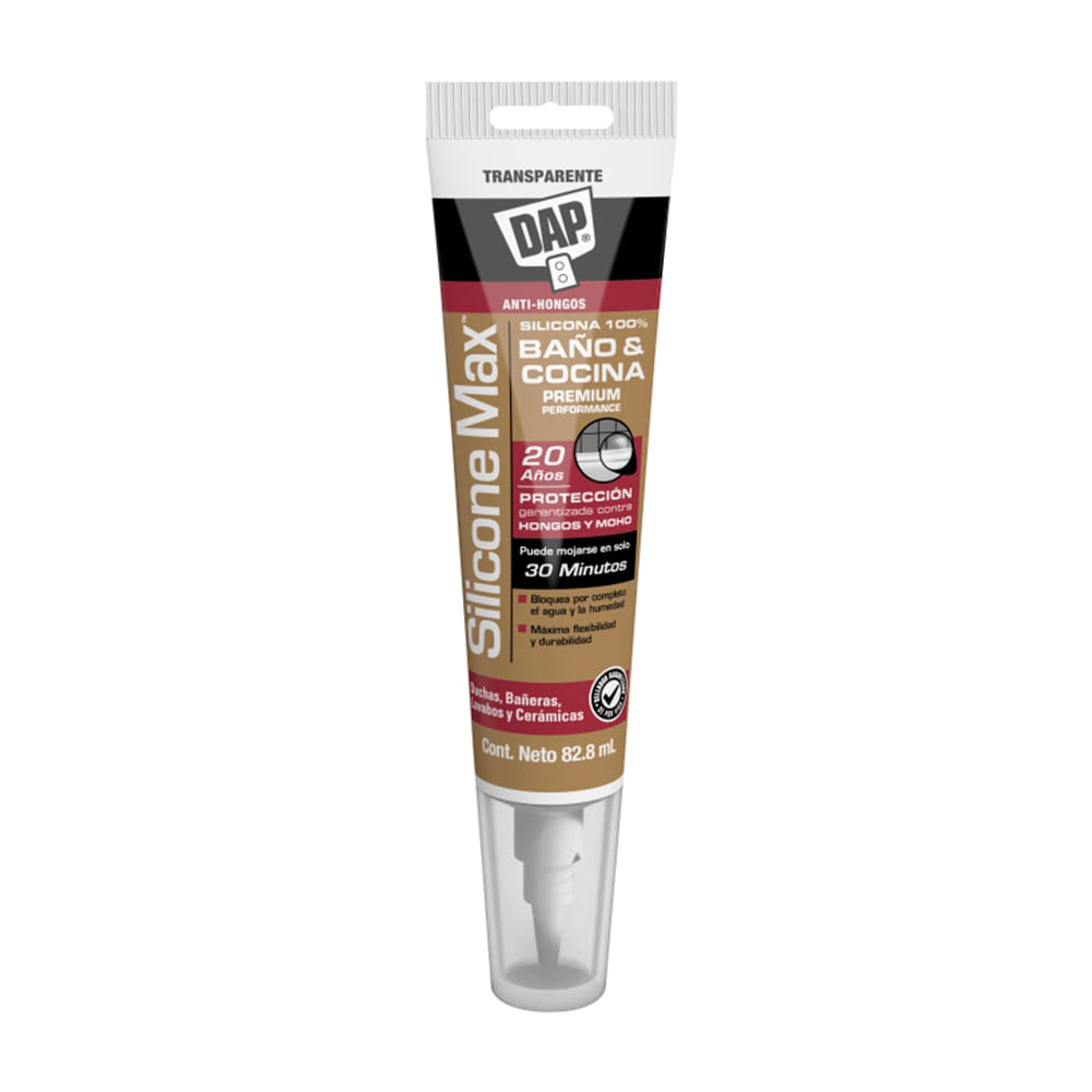 SILICONA SELLADOR ANTIHONGOS PREMIUM TUBO TRANSPARENTE DAP