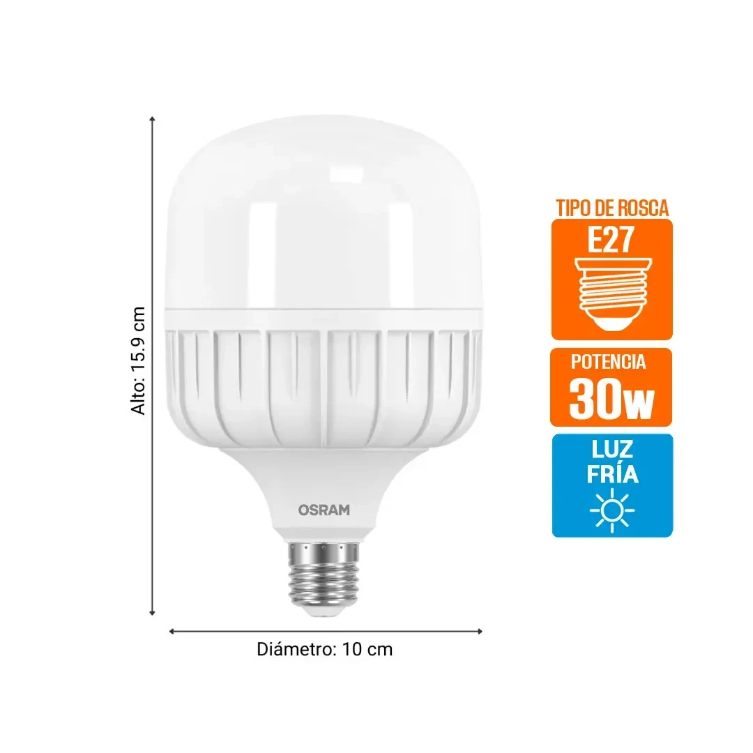 FOCO LED HIGH POWER E27 30W LUZ BLANCA OSRAM LEDVANCE2