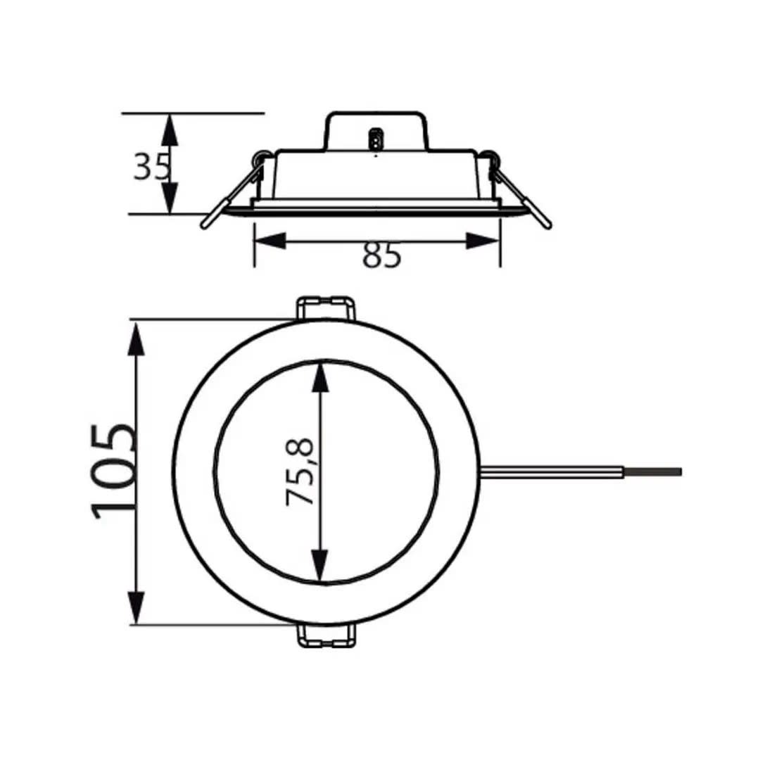 SPOT LED CAJA OCTOGONAL 6W 10.5CM LUZ FRIA BLANCO PHILIPS2