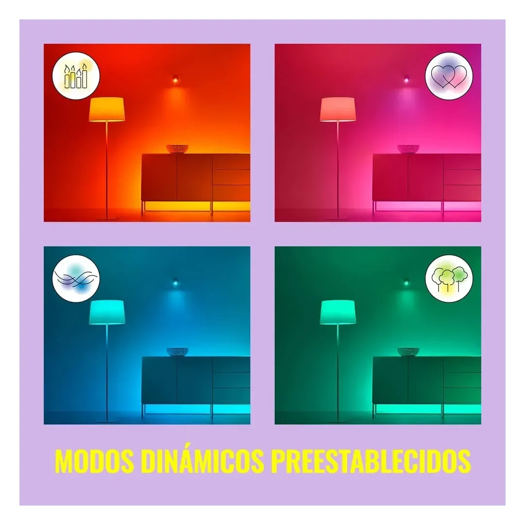 FOCO LED WIFI WIZ RGB E27 8W COLORES 806 LM PHILIPS5
