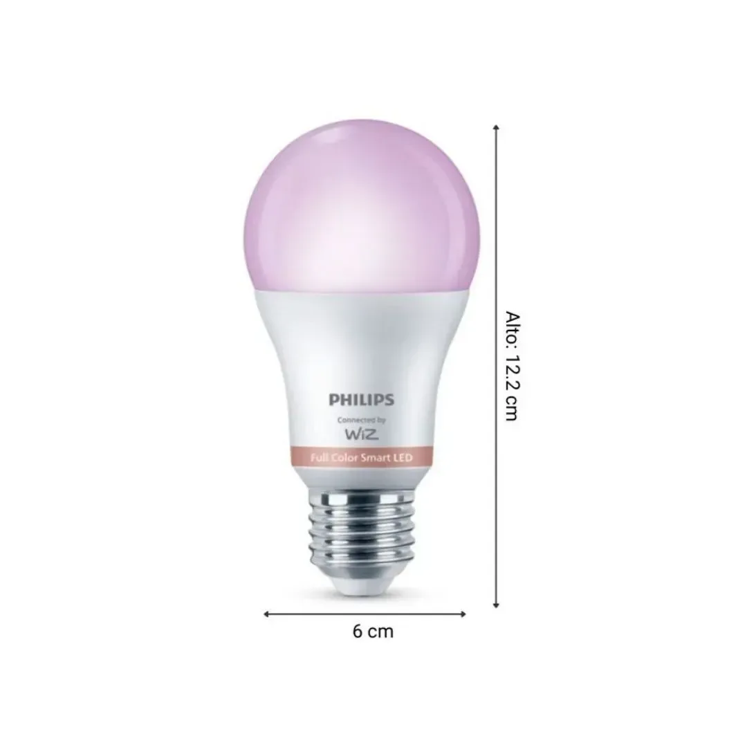 FOCO LED WIFI WIZ RGB E27 8W COLORES 806 LM PHILIPS8