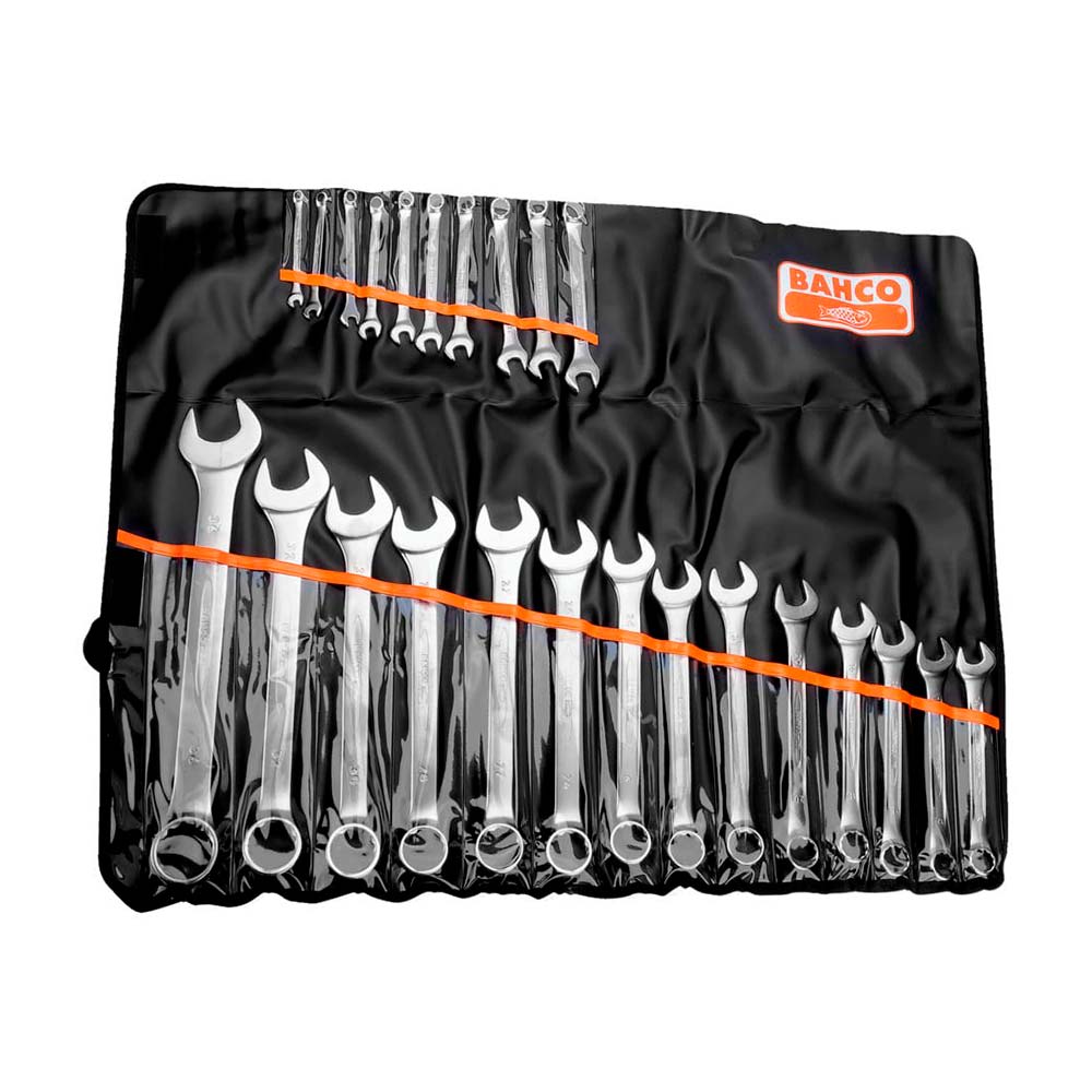 JUEGO DE LLAVE MIXTA PLANA 24 PIEZAS BAHCO