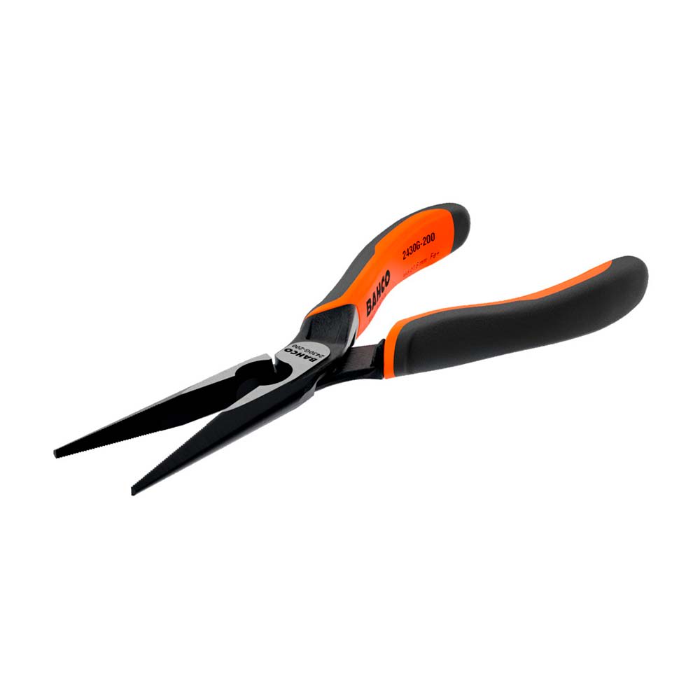 ALICATE SEMIREDONDO ERGO DE ACERO NARANJA 160MM BAHCO
