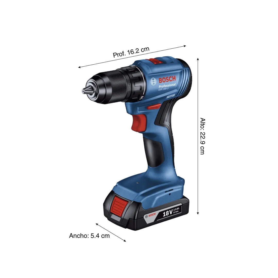 ATORNILLADOR GSR 185-LI + 2 BATERIAS + CARGADOR + MALETA BOSCH13