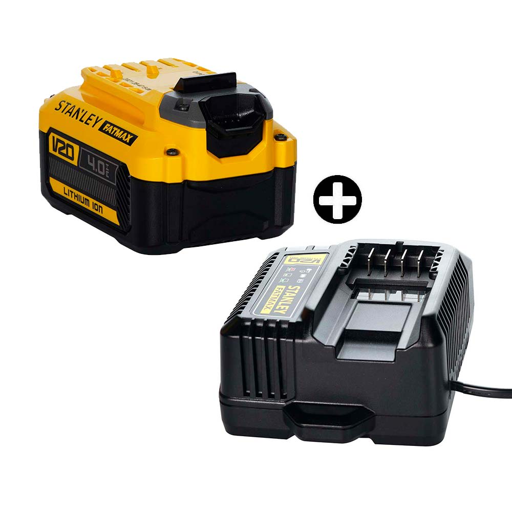KIT STANLEY BATERIA 20V 4AH + CARGADOR STANLEY